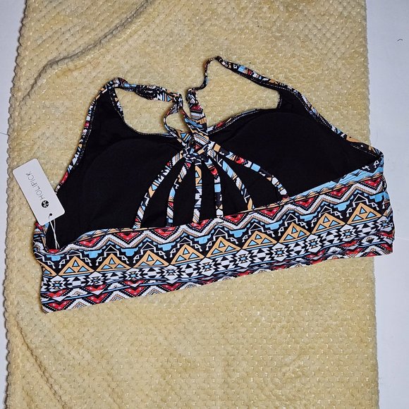 Holipick Tribal Strappy Back Bikini Top Plus Size (Bottoms No Longer Available) - Picture 2 of 4